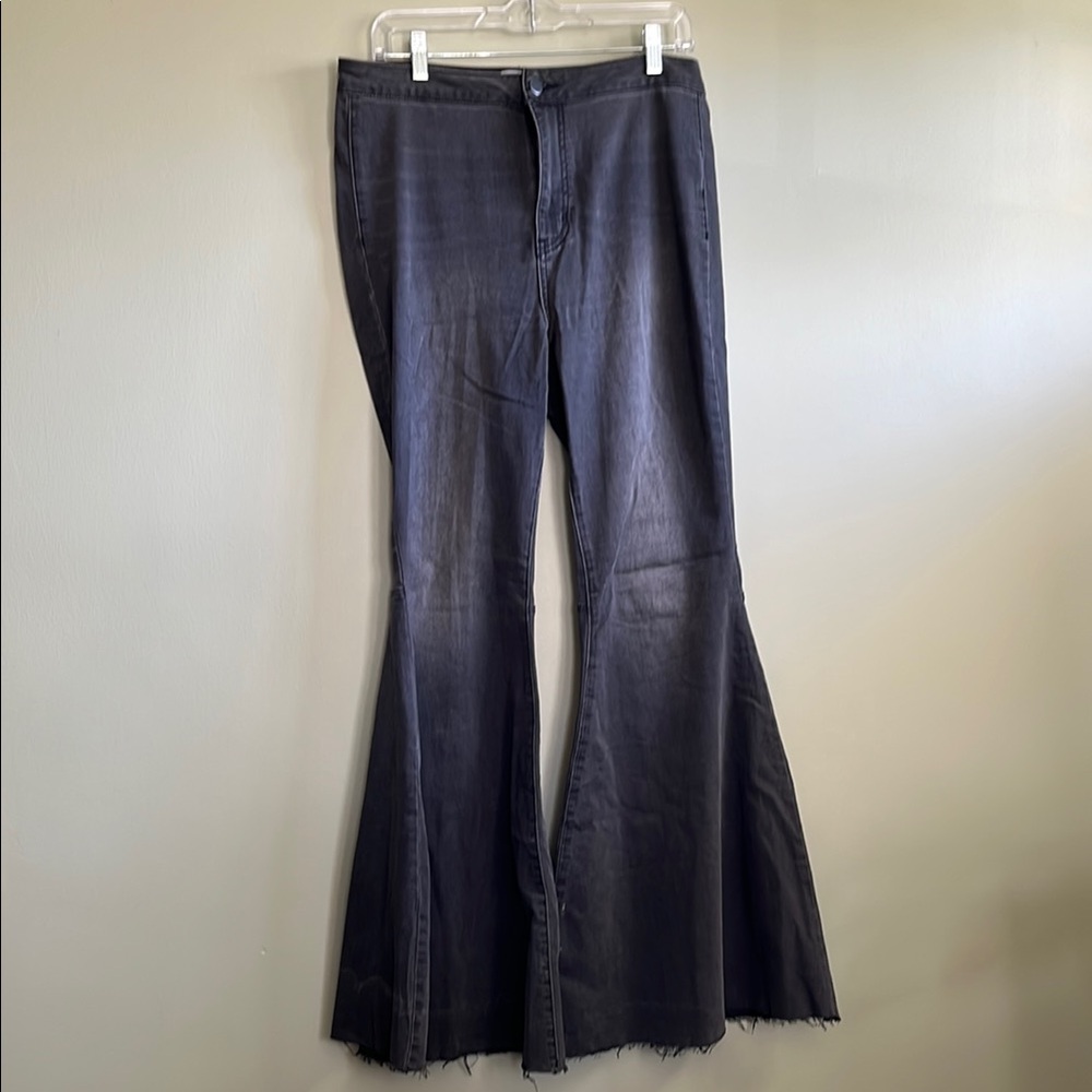 Free People BellBottom Black Denim Jeans